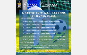 Portes Ouvertes Ecole de Foot - Saison 2025-2026